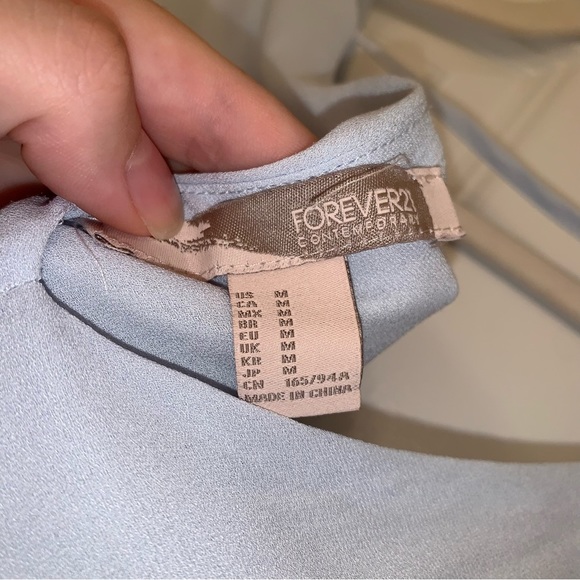 Forever 21 Light Blue Cape Top - Picture 3 of 3